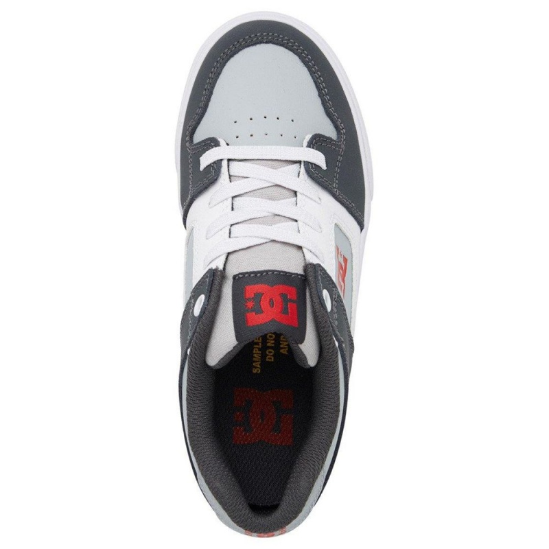 Chaussure DC Shoes Pure Elastic Noir Grise Enfant | SAV-6932951