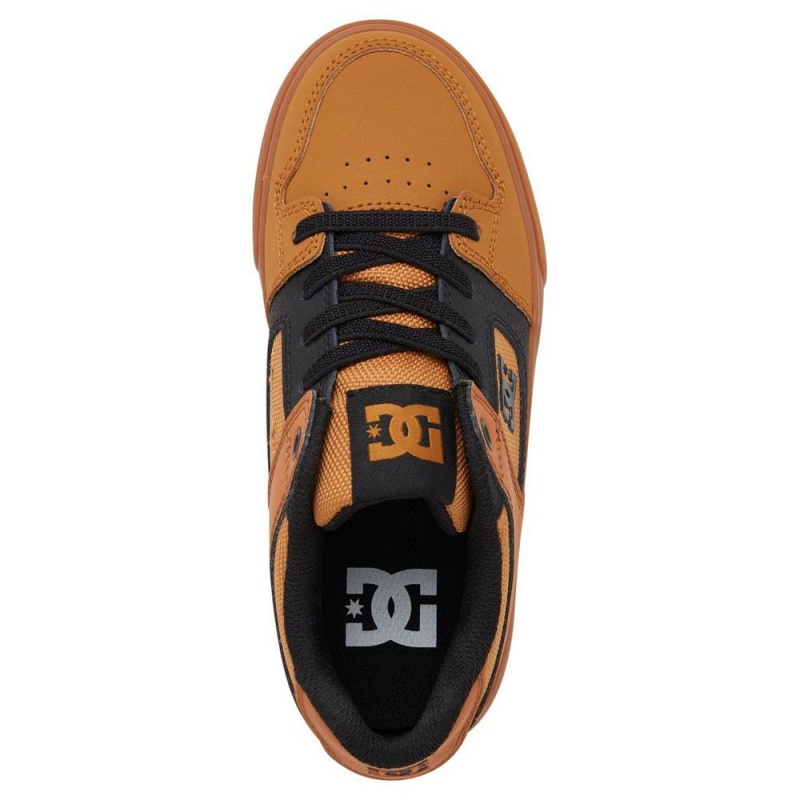 Chaussure DC Shoes Pure Elastic Marron Noir Enfant | RUC-6220970