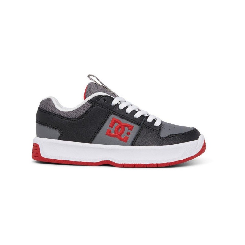 Chaussure DC Shoes Lynx Zero Cuir Grise Noir Enfant | IXZ-9402356