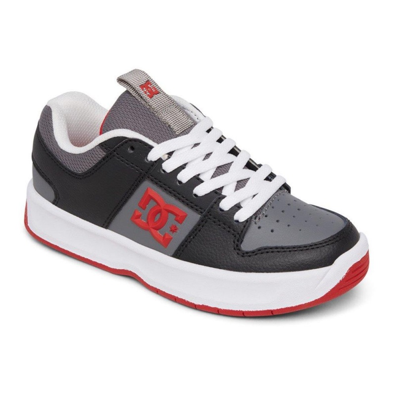 Chaussure DC Shoes Lynx Zero Cuir Grise Noir Enfant | IXZ-9402356