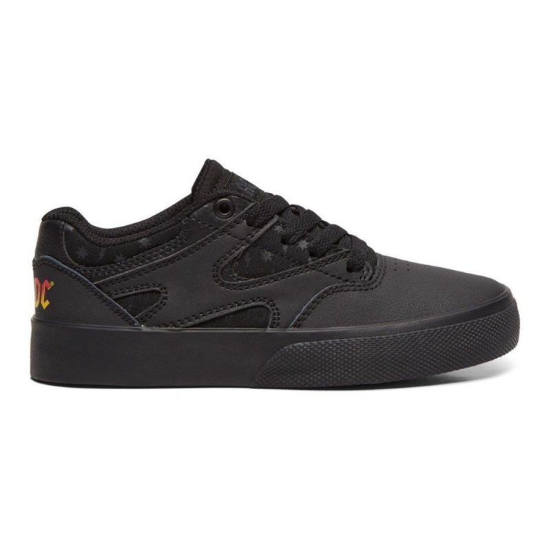 Chaussure DC Shoes Kalis Vulc AC/DC Noir Grise Enfant | PTS-5271994