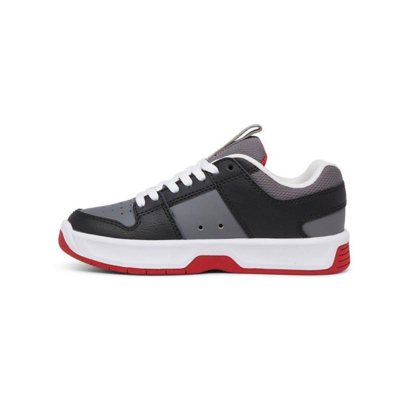 Chaussure DC Shoes Lynx Zero Cuir Grise Noir Enfant | IXZ-9402356