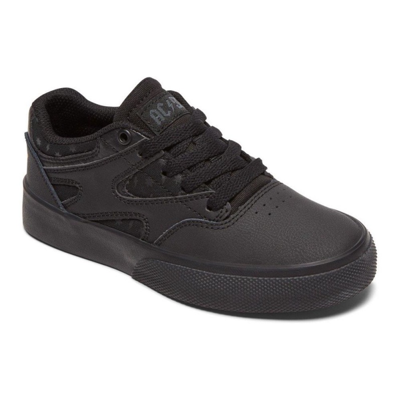 Chaussure DC Shoes Kalis Vulc AC/DC Noir Grise Enfant | PTS-5271994