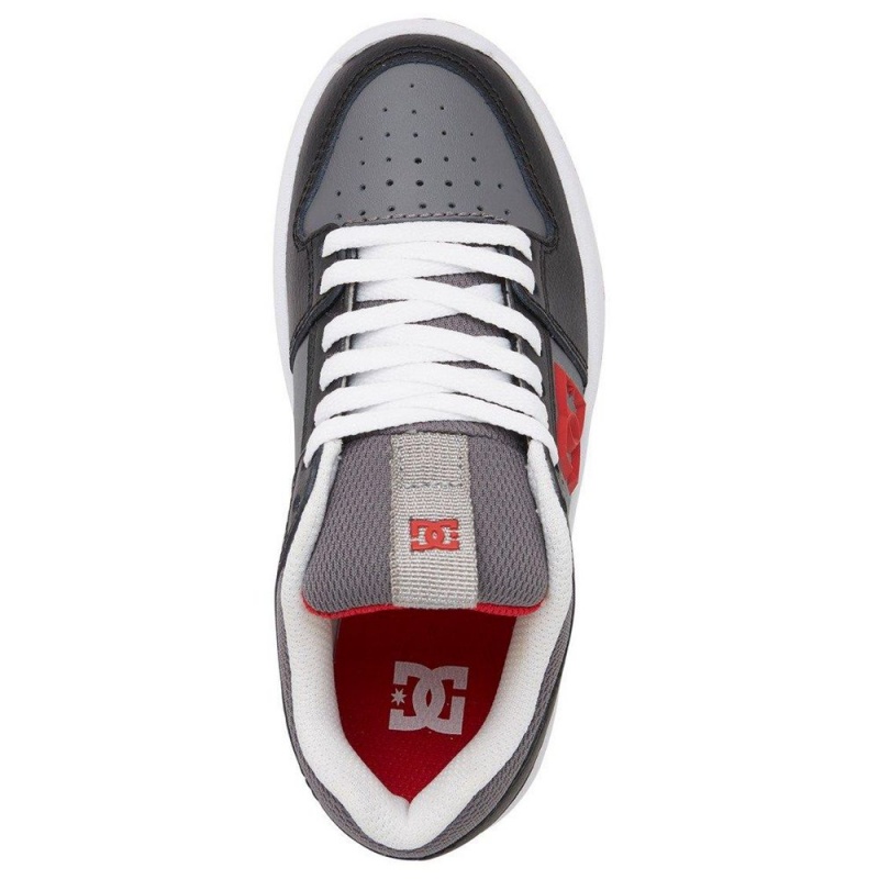 Chaussure DC Shoes Lynx Zero Cuir Grise Noir Enfant | IXZ-9402356