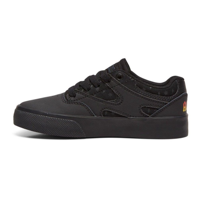 Chaussure DC Shoes Kalis Vulc AC/DC Noir Grise Enfant | PTS-5271994