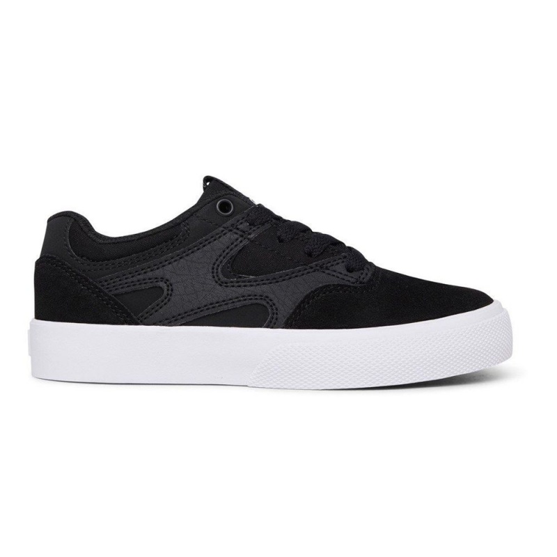 Chaussure DC Shoes Kalis Vulc Noir Blanche Enfant | IKX-6616030