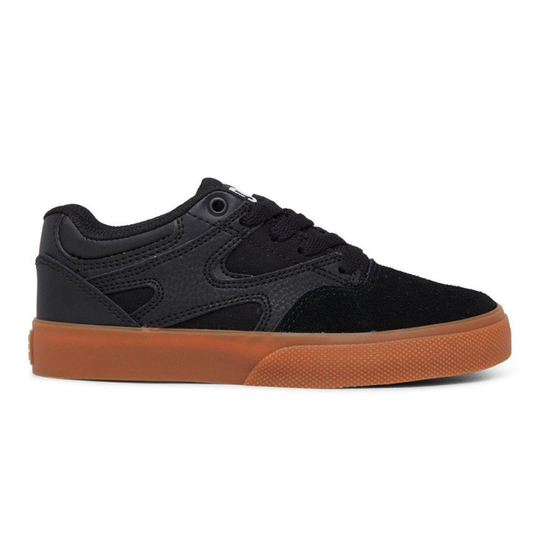 Chaussure DC Shoes Kalis Vulc Noir Marron Enfant | UQU-0719199