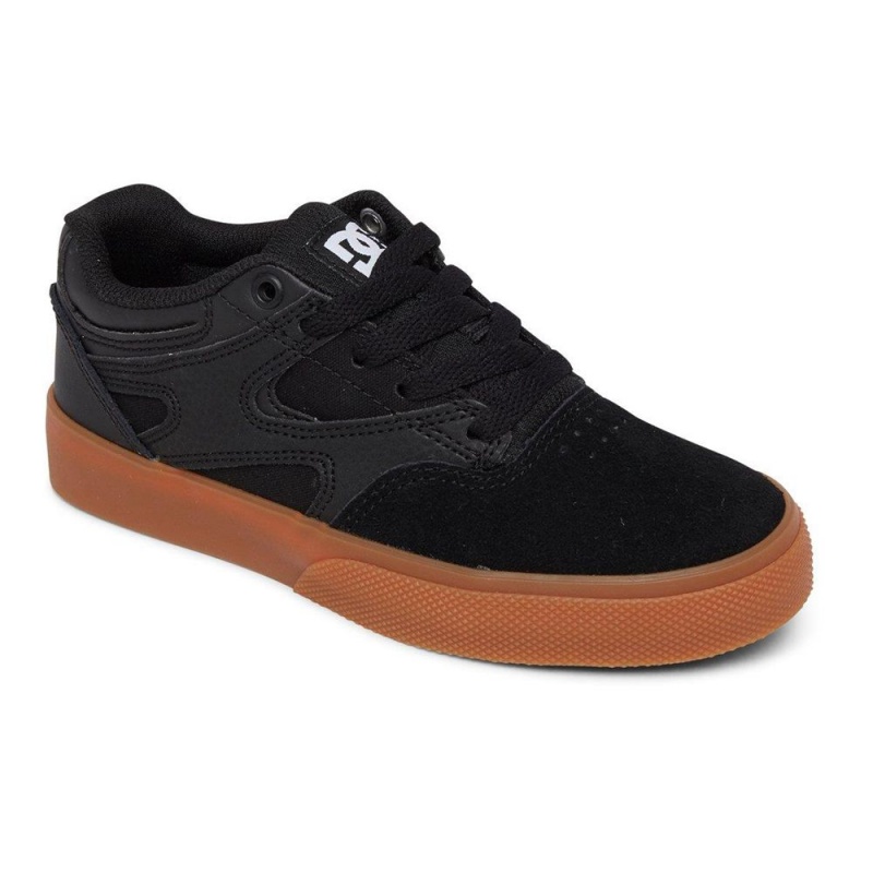 Chaussure DC Shoes Kalis Vulc Noir Marron Enfant | UQU-0719199