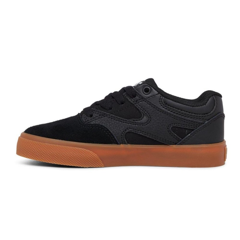 Chaussure DC Shoes Kalis Vulc Noir Marron Enfant | UQU-0719199