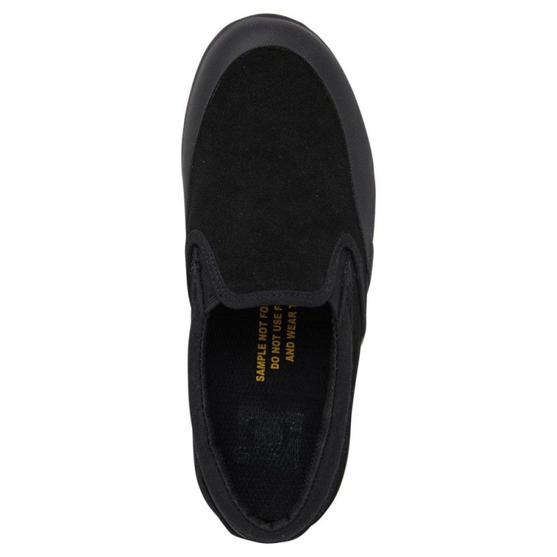 Chaussure DC Shoes Infinite Cuir Slip-On Noir Enfant | YOO-8598805