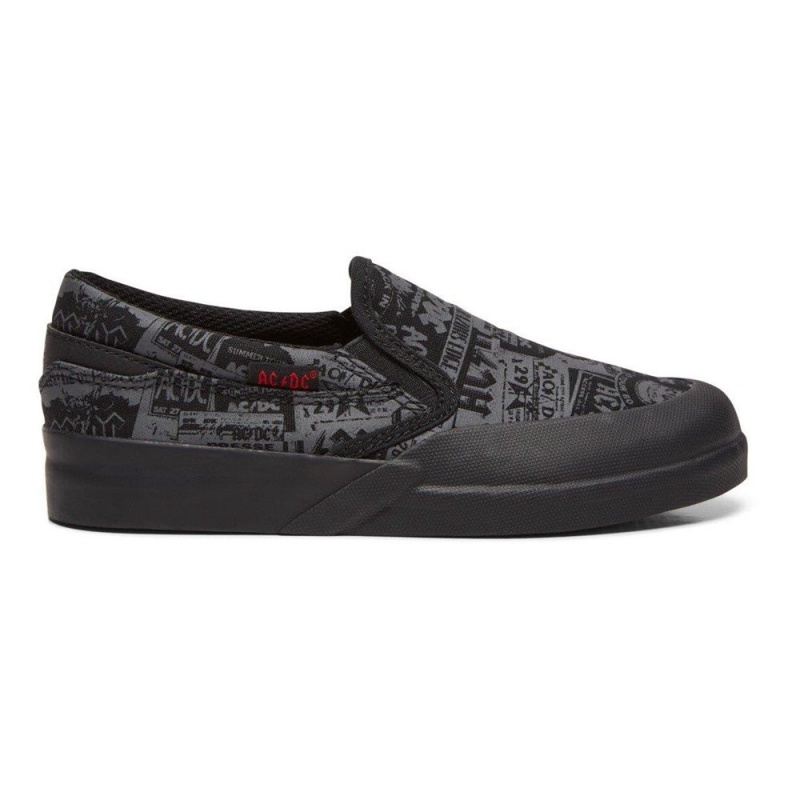 Chaussure DC Shoes Infinite AC/DC Noir Grise Enfant | JIT-7226438