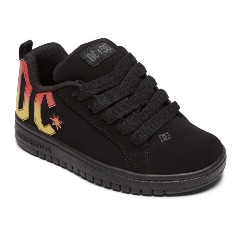 Chaussure DC Shoes Court Graffik AC/DC Noir Enfant | TNY-9083728