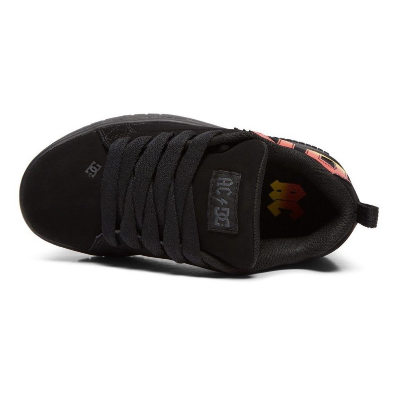 Chaussure DC Shoes Court Graffik AC/DC Noir Enfant | TNY-9083728