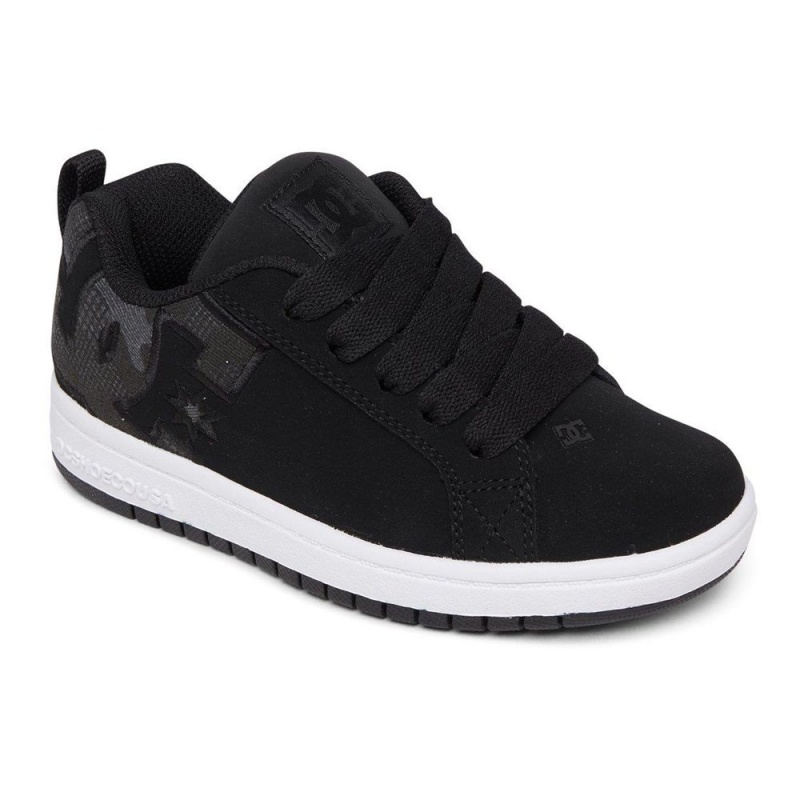 Chaussure DC Shoes Court Graffik Noir Grise Enfant | RRG-6010056