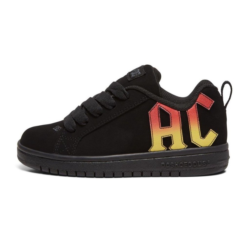 Chaussure DC Shoes Court Graffik AC/DC Noir Enfant | TNY-9083728