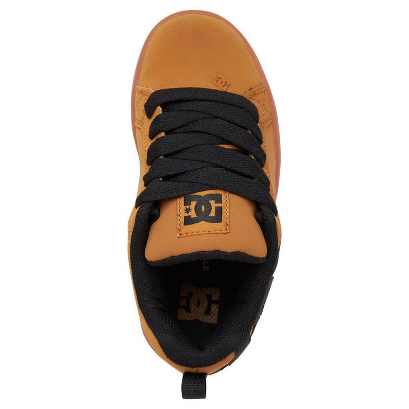 Chaussure DC Shoes Court Graffik Marron Noir Enfant | HQI-1225139