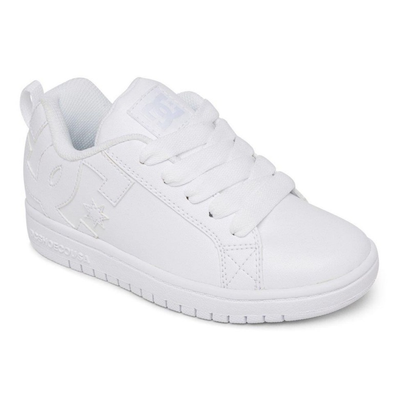 Chaussure DC Shoes Court Graffik Blanche Enfant | WOT-6450894