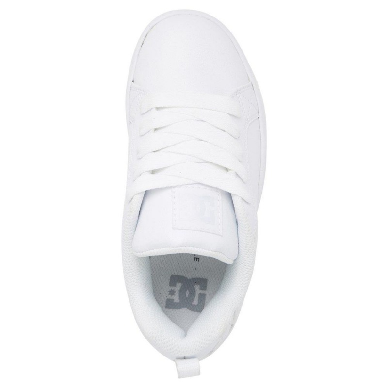 Chaussure DC Shoes Court Graffik Blanche Enfant | WOT-6450894