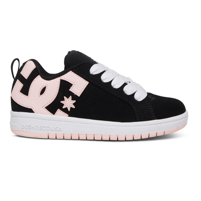 Chaussure DC Shoes Court Graffik Noir Rose Enfant | JAA-6863392