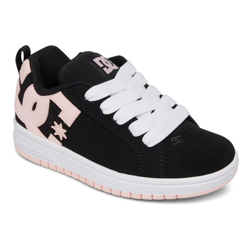 Chaussure DC Shoes Court Graffik Noir Rose Enfant | JAA-6863392