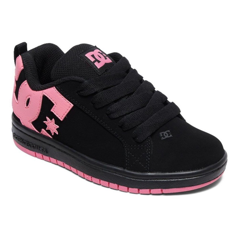 Chaussure DC Shoes Court Graffik Noir Rose Enfant | HCB-6289913