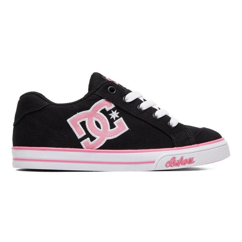 Chaussure DC Shoes Chelsea TX Noir Rose Enfant | AHQ-7171966