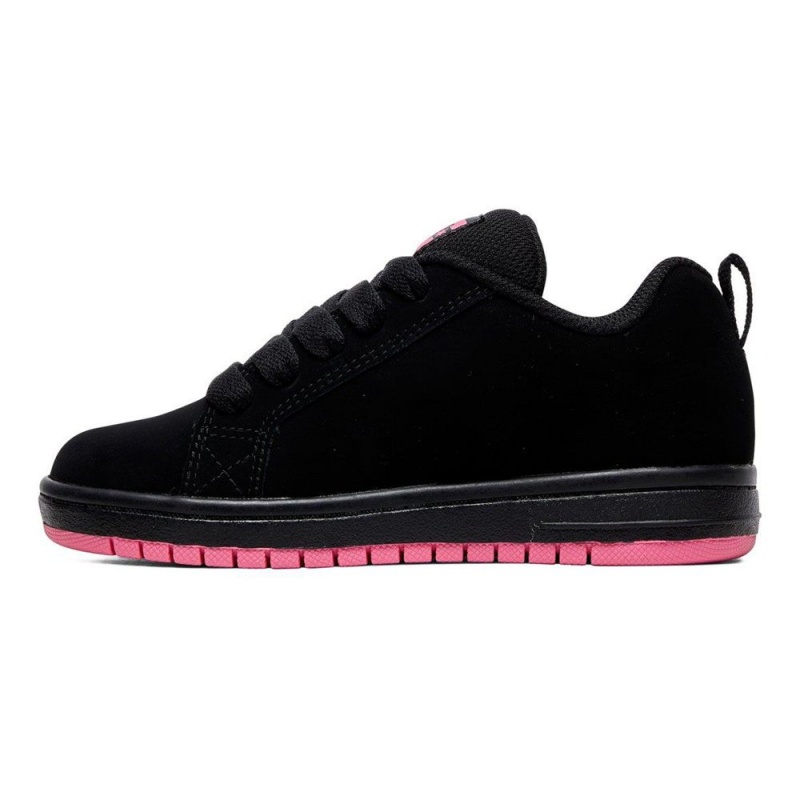 Chaussure DC Shoes Court Graffik Noir Rose Enfant | HCB-6289913