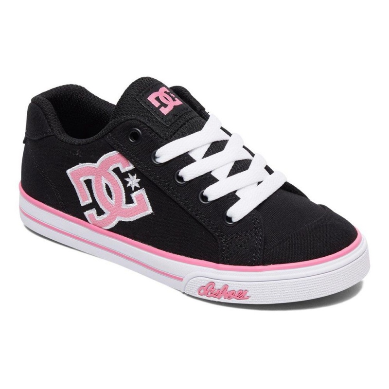 Chaussure DC Shoes Chelsea TX Noir Rose Enfant | AHQ-7171966