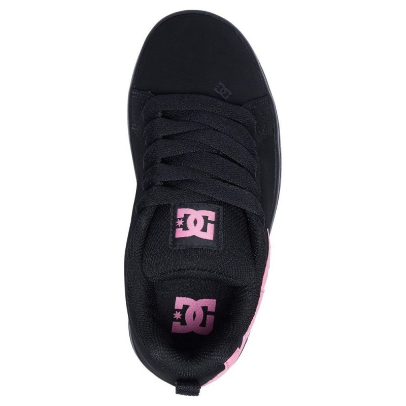 Chaussure DC Shoes Court Graffik Noir Rose Enfant | HCB-6289913