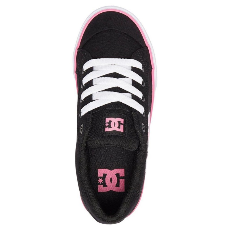 Chaussure DC Shoes Chelsea TX Noir Rose Enfant | AHQ-7171966