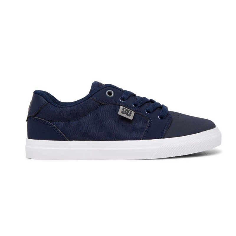 Chaussure DC Shoes Anvil Bleu Marine Grise Enfant | KNM-6652993