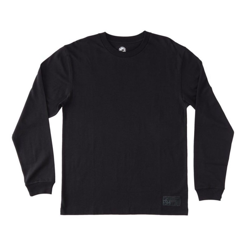 T-Shirt DC Shoes Kalis25 Long Sleeve Noir Homme | XAM-4226899