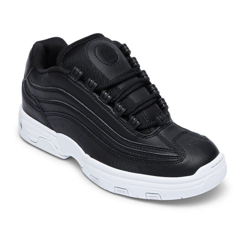 Chaussure DC Shoes Legacy Lite Cuir Noir Blanche Femme | AEK-5160949