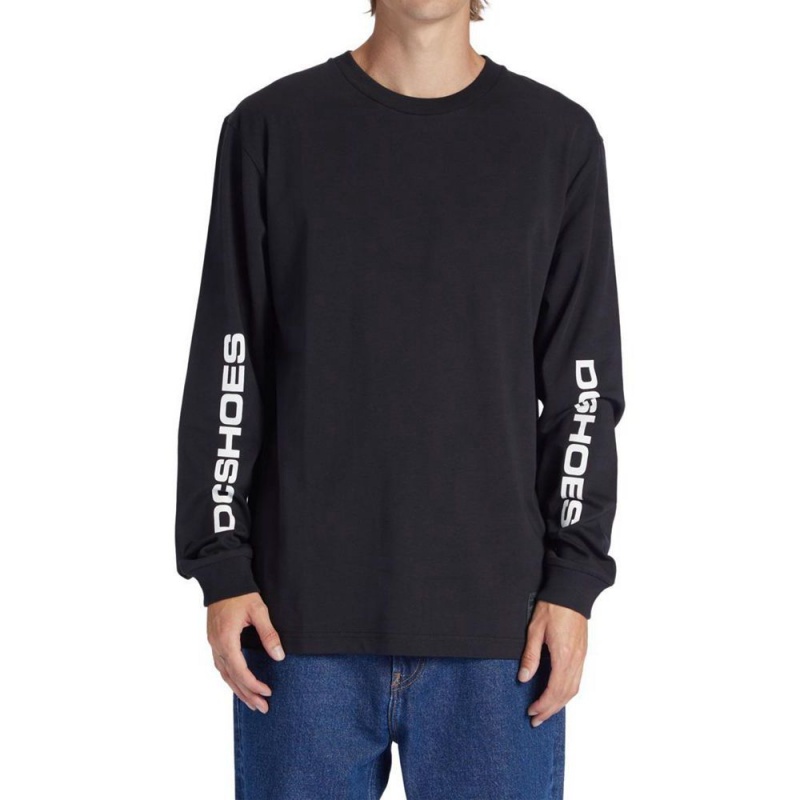 T-Shirt DC Shoes Kalis25 Long Sleeve Noir Homme | XAM-4226899