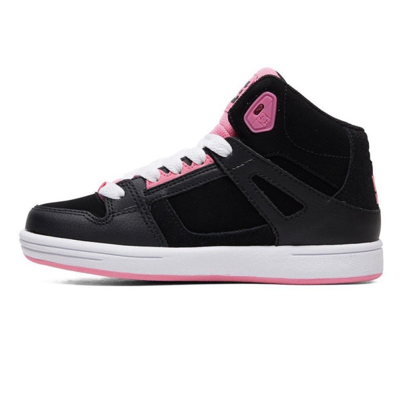 Chaussure DC Shoes Pure Hi High-Top Noir Rose Enfant | DSG-4294174