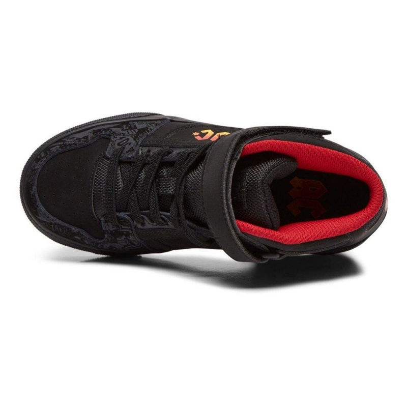 Chaussure DC Shoes Pure Hi AC/DC Noir Rouge Enfant | NCH-0505929