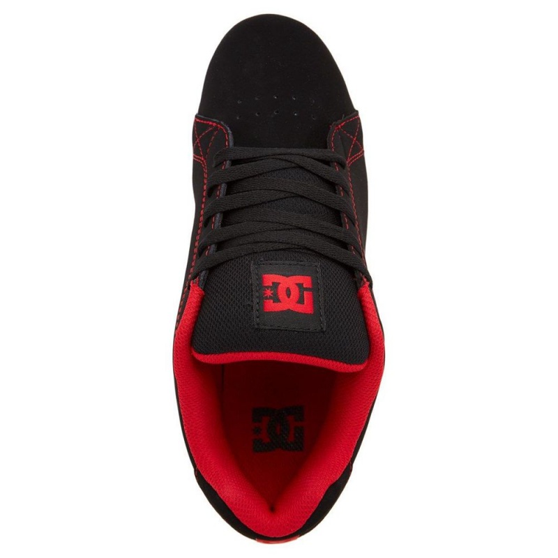 Chaussure DC Shoes Gaveler Cuir Noir Rouge Homme | WWJ-1535695