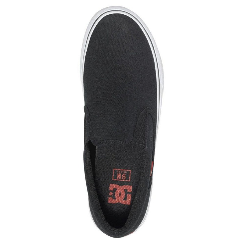 Chaussure DC Shoes Trase Slip TX Slip-On Noir Blanche Homme | DIG-2223729